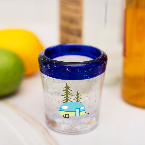 Pavilion Gift Company Camper & Trees Bubble Shot Glass