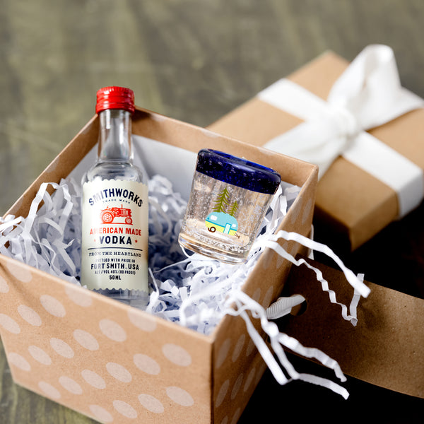 Pavilion Gift Company Camper & Trees Bubble Shot Glass
