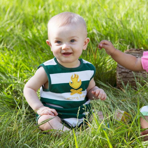 Pavilion Gift Company Camping Baby 12-24 Month Boy Romper