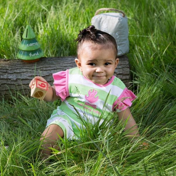 Pavilion Gift Company Camping Baby 6-12 Month Girl Romper