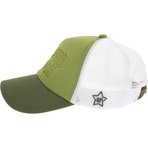 Pavilion Gift Company Camping People Adjustable Moss Green Neoprene Mesh Hat