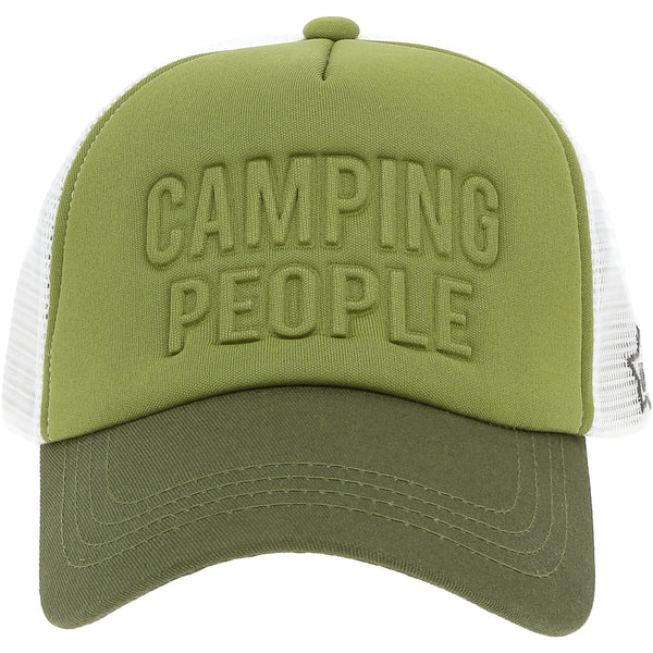 pavilion gift company Camping People Adjustable Moss Green Neoprene Mesh Hat