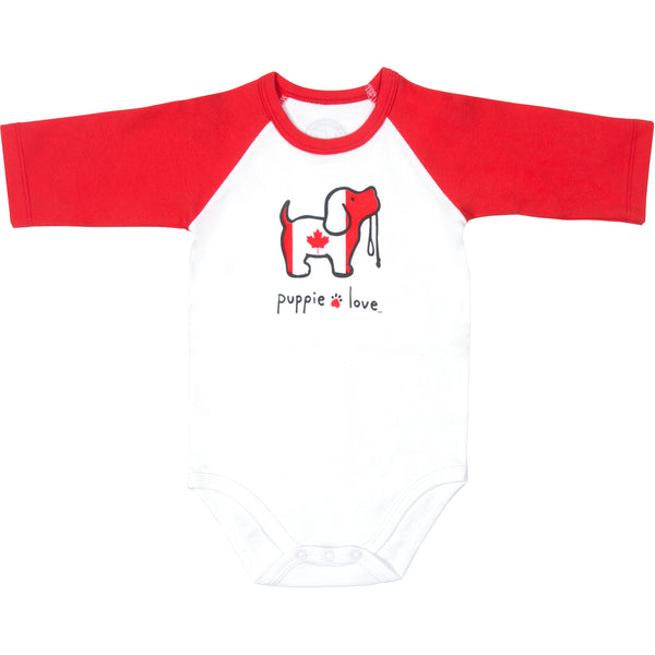 pavilion gift company Canada 6-12 Months 3/4 Length Red Sleeve Onesie