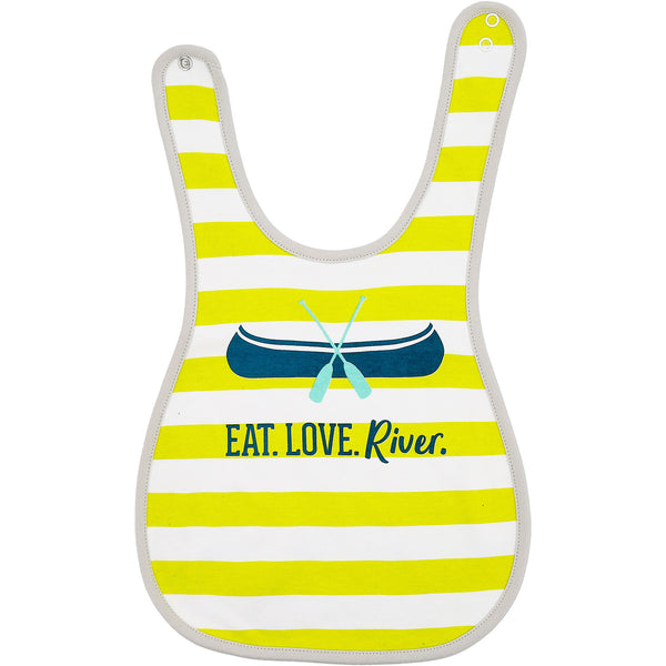 Pavilion Gift Company Canoes And Fish Reversible Bib 6 Months - 3 Years