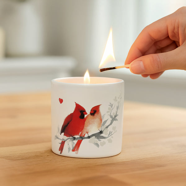 Pavilion Gift Company Cardinals 2.5 Oz - 100% Soy Wax Candle Scent: Tranquility