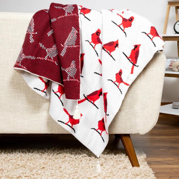 Pavilion Gift Company Cardinals 50" X 60" Knit Blanket