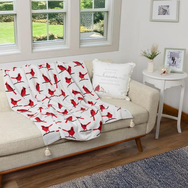 Pavilion Gift Company Cardinals 50" X 60" Knit Blanket