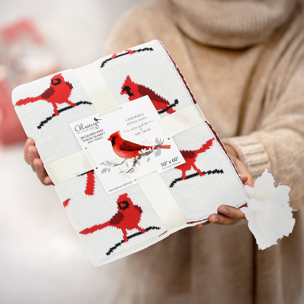 Pavilion Gift Company Cardinals 50" X 60" Knit Blanket