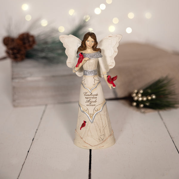 Pavilion Gift Company Cardinals Appear 7.5" Angel With Cardinals