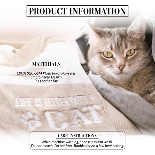 Pavilion Gift Company Cat 50" X 60" Royal Plush Blanket
