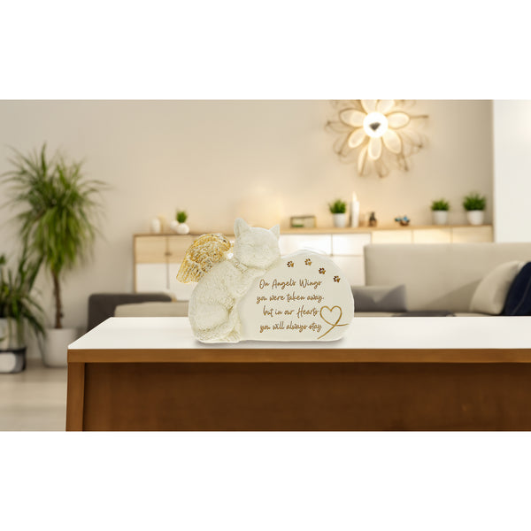 Pavilion Gift Company Cat Angel 7.5" X 5" Pet Memorial Stone