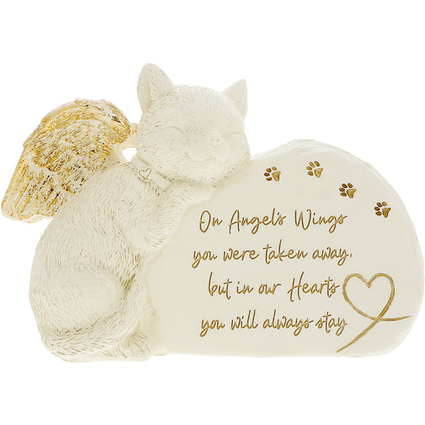 pavilion gift company Cat Angel 7.5" x 5" Pet Memorial Stone