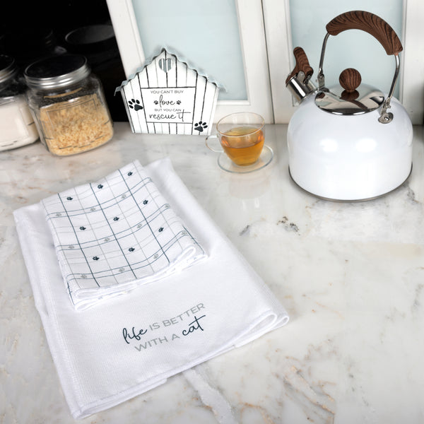 Pavilion Gift Company Cat Hand & Fingertip Towel Gift Set