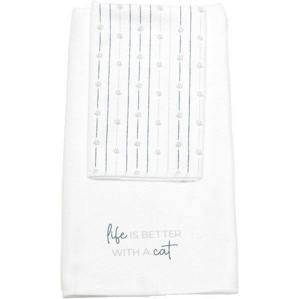 pavilion gift company Cat Hand & Fingertip Towel Gift Set