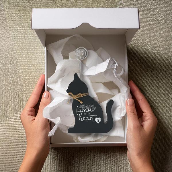 Pavilion Gift Company Cat Heart 6" Plaque With Photo Clip