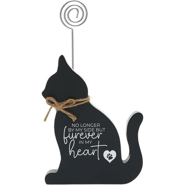 pavilion gift company Cat Heart 6" Plaque with Photo Clip