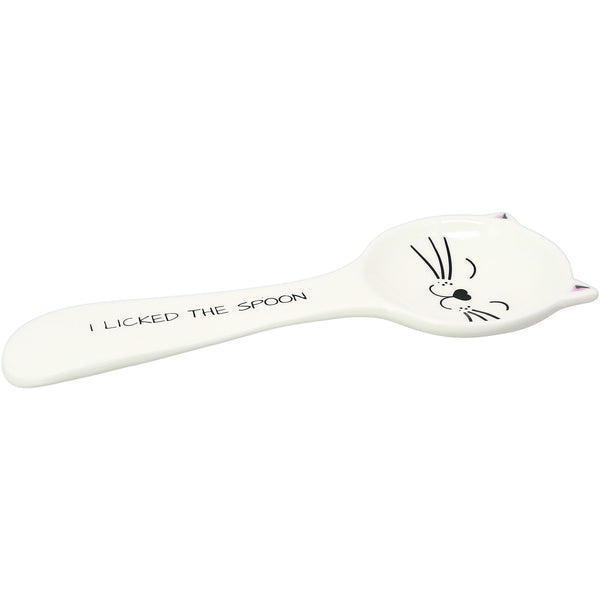 Pavilion Gift Company Cat Licked The Spoon 10" Spoon Rest