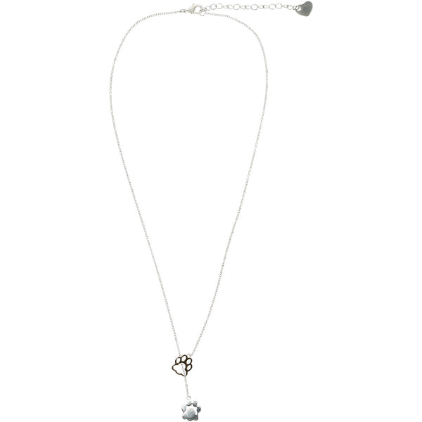 Pavilion Gift Company Cat Lover Rhodium Plated Adjustable Necklace And Earring Set