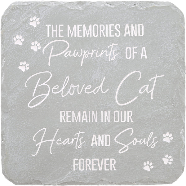 pavilion gift company Cat Memorial 7.75" x 7.75" Garden Stone