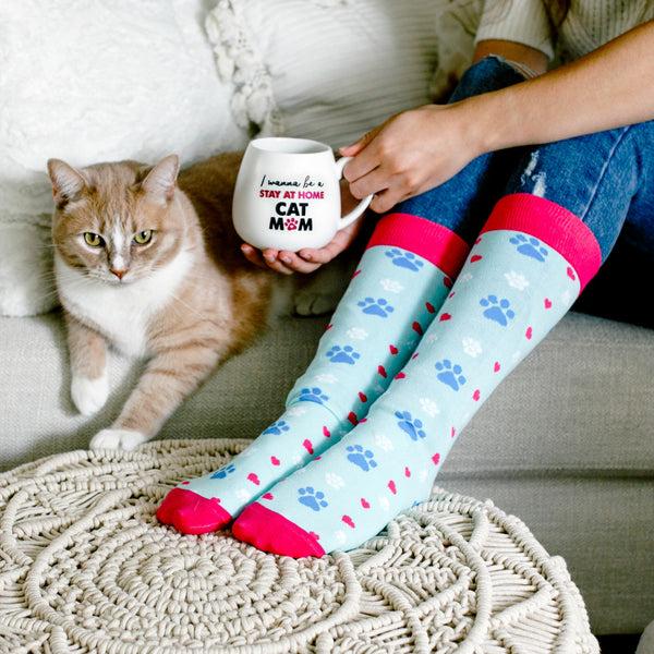 Pavilion Gift Company Cat Mom 15.5 Oz Mug And Sock Set