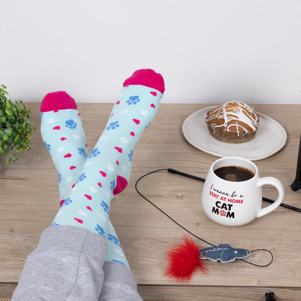 Pavilion Gift Company Cat Mom 15.5 Oz Mug And Sock Set