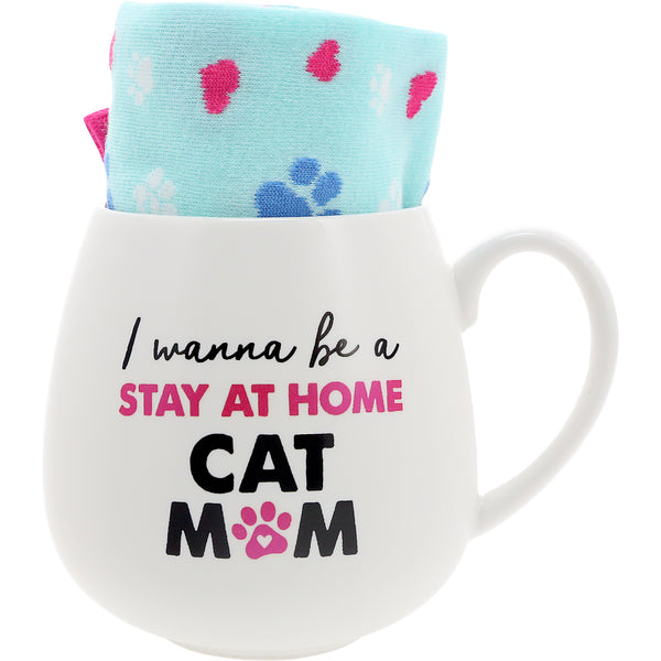 pavilion gift company Cat Mom 15.5 oz Mug and Sock Set