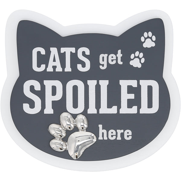 pavilion gift company Cats 5" MDF Self-Standing Plaque