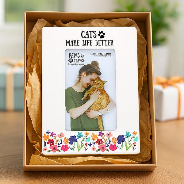 Pavilion Gift Company Cats 6.25" X 8.25" Frame (Holds 4" X 6" Photo)