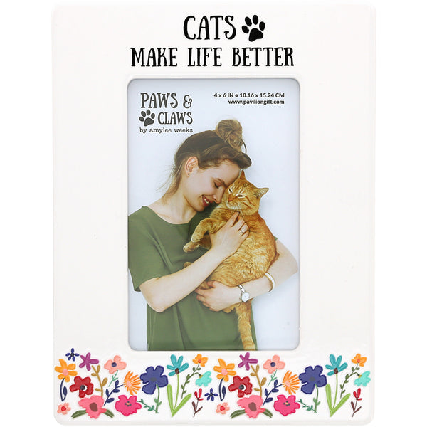 pavilion gift company Cats 6.25" x 8.25" Frame (Holds 4" x 6" Photo)