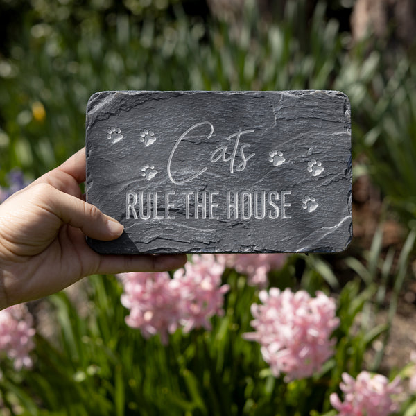 Pavilion Gift Company Cats Rule 7" X 4.25" Garden Stone