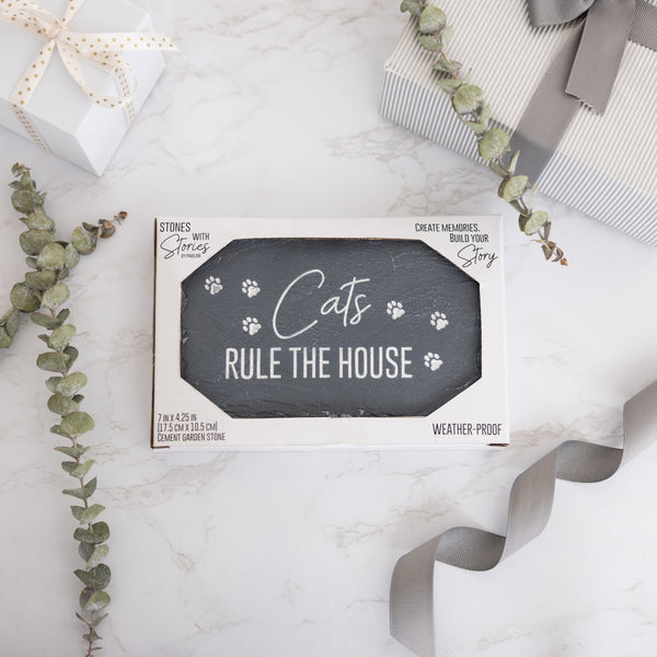 Pavilion Gift Company Cats Rule 7" X 4.25" Garden Stone