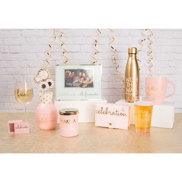 Pavilion Gift Company Celebrate 2.25" X 2" X 1.5" MDF Keepsake Box