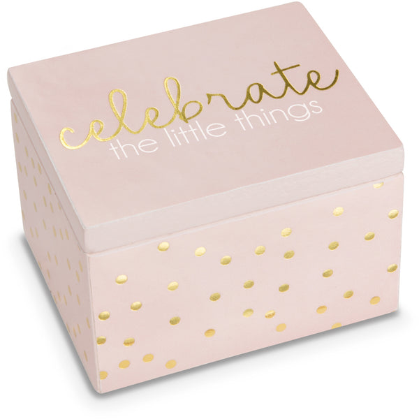 pavilion gift company Celebrate 2.25" x 2" x 1.5" MDF Keepsake Box