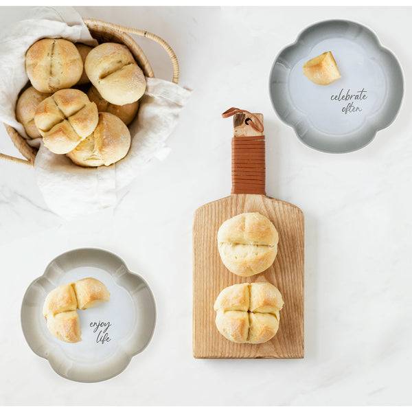 Pavilion Gift Company Celebrate & Enjoy 6.5" Appetizer Plates (Set Of 2)