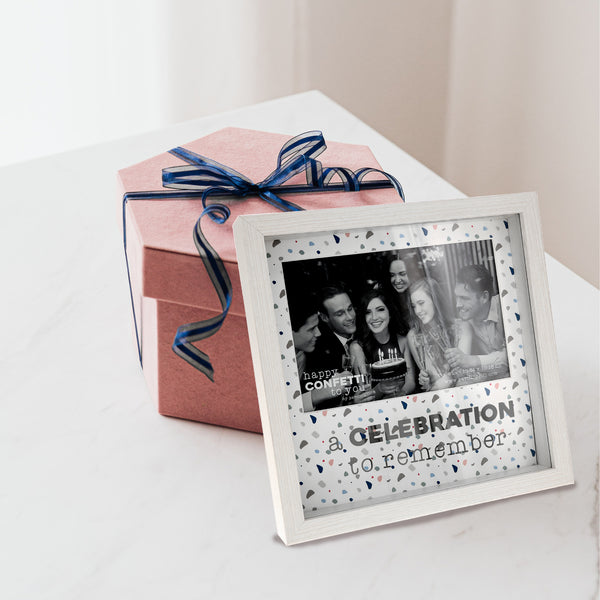Pavilion Gift Company Celebration 7.5" Shadow Box Frame (Holds 6" X 4" Photo)