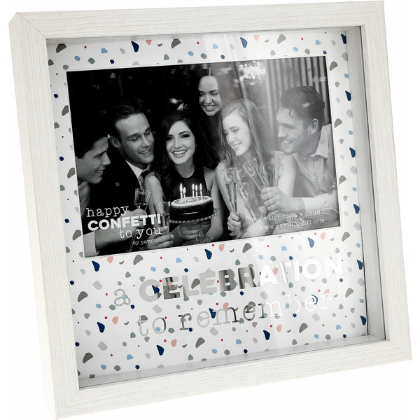 pavilion gift company Celebration 7.5" Shadow Box Frame (Holds 6" x 4" Photo)