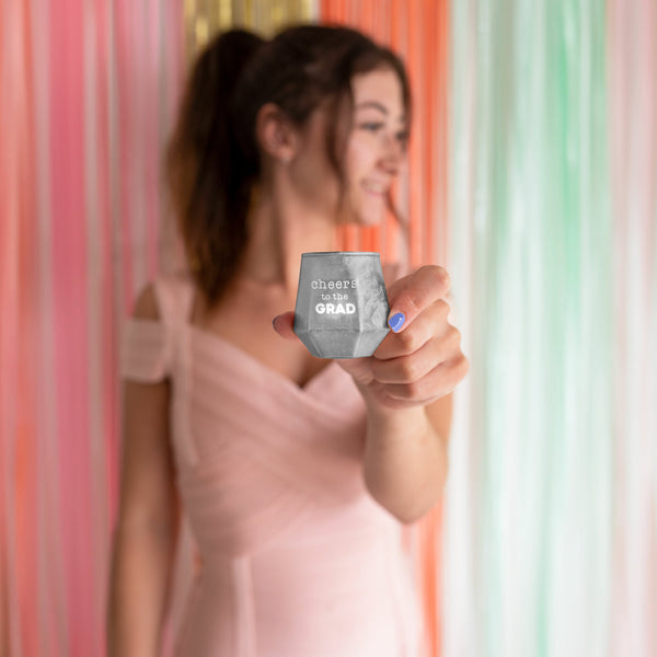 Pavilion Gift Company Cheers Grad 3 Oz Geometric Shot Glass