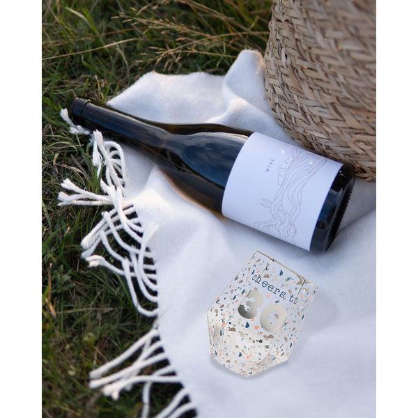 Pavilion Gift Company Cheers To 30 16 Oz Geometric Glass