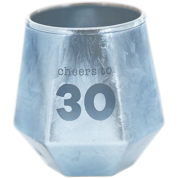 pavilion gift company Cheers to 30 3 oz Geometric Shot Glass