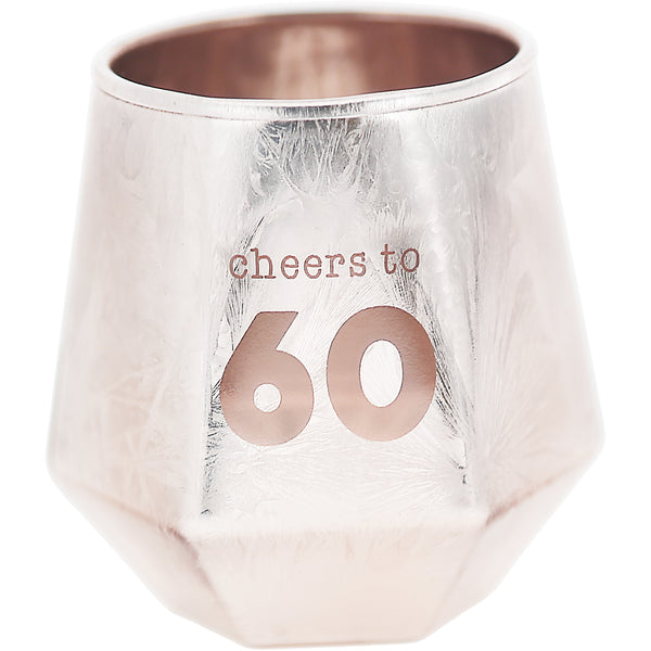 pavilion gift company Cheers to 60 3 oz Geometric Shot Glass