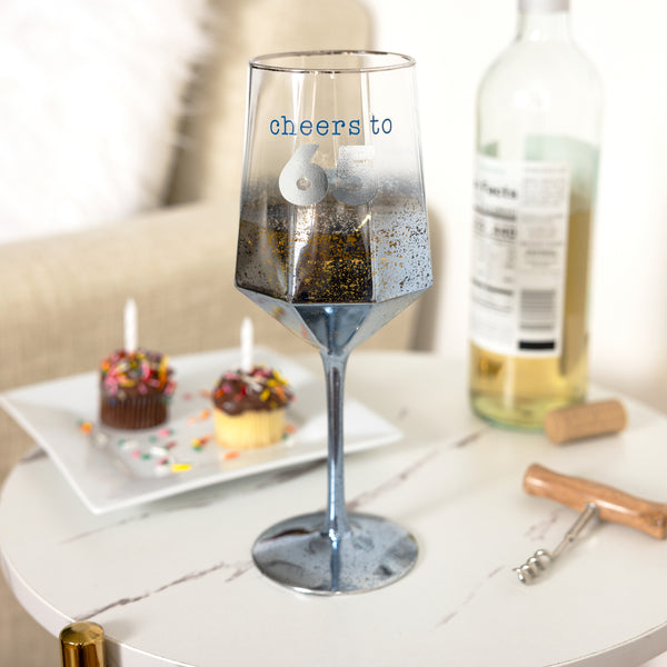 Pavilion Gift Company Cheers To 65 18 Oz Wine Glass