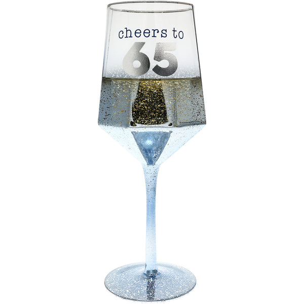 pavilion gift company Cheers To 65 18 oz Wine Glass