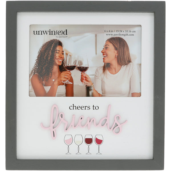 pavilion gift company Cheers To Friends 7.75" x 8.25" Frame (Holds 6" x 4" Photo)