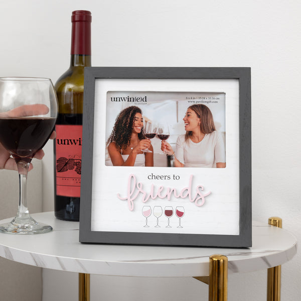 Pavilion Gift Company Cheers To Friends 7.75" X 8.25" Frame (Holds 6" X 4" Photo)