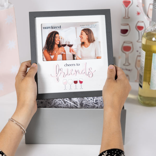 Pavilion Gift Company Cheers To Friends 7.75" X 8.25" Frame (Holds 6" X 4" Photo)