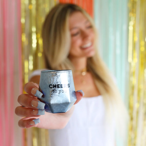 Pavilion Gift Company Cheers To You 3 Oz Geometric Shot Glass