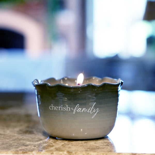 Pavilion Gift Company Cherish Family 11 Oz - 100% Soy Wax Reveal Candle Scent: Tranquility