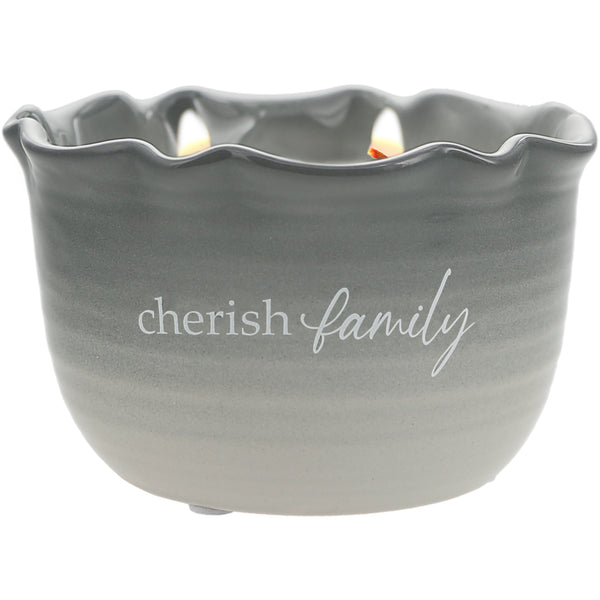 pavilion gift company Cherish Family 11 oz - 100% Soy Wax Reveal Candle Scent: Tranquility