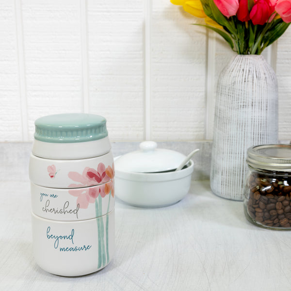 Pavilion Gift Company Cherished 6" X 3.25" Stacked Measuring Cups