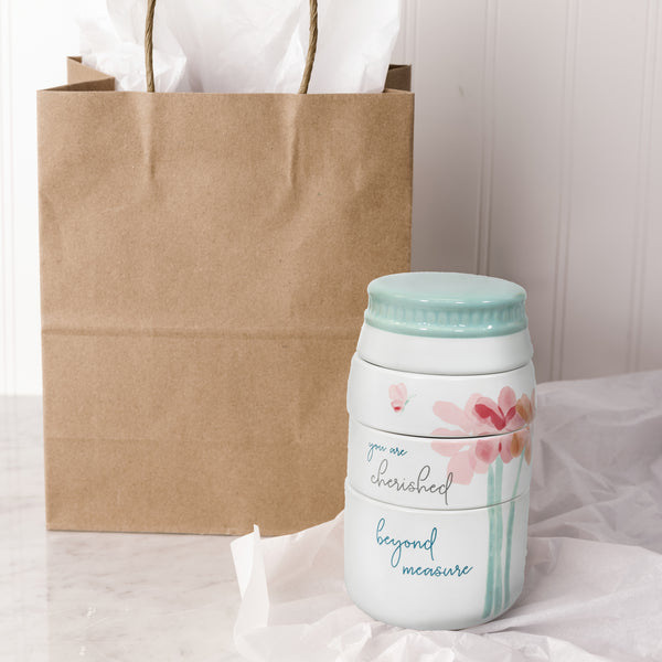 Pavilion Gift Company Cherished 6" X 3.25" Stacked Measuring Cups